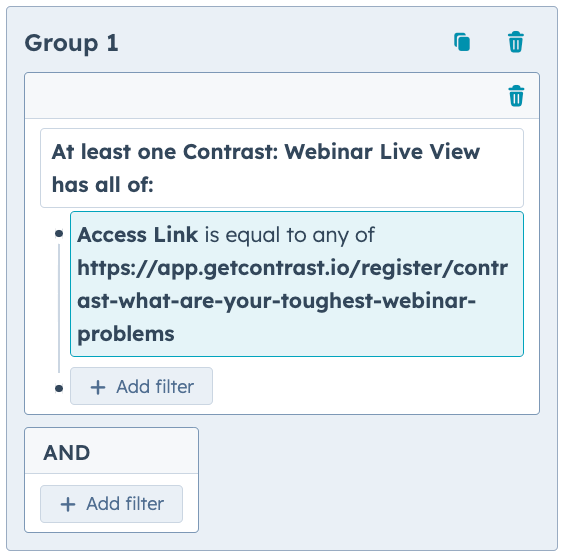 Create list of live viewers in HubSpot