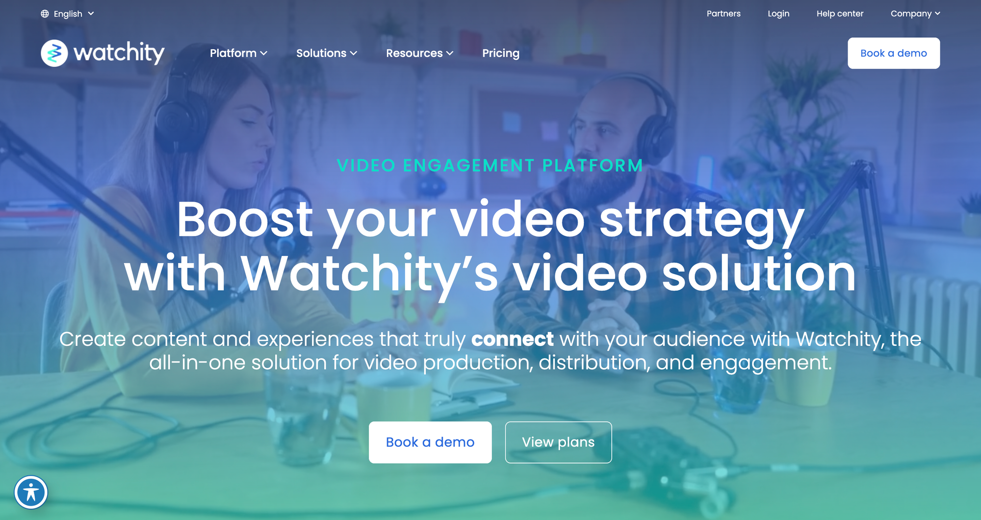 Screenshot of Watchity's website