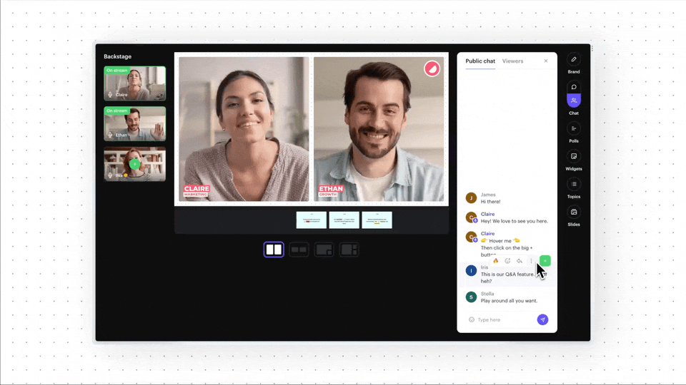 Live webinar screen with Q&A made with Contrast