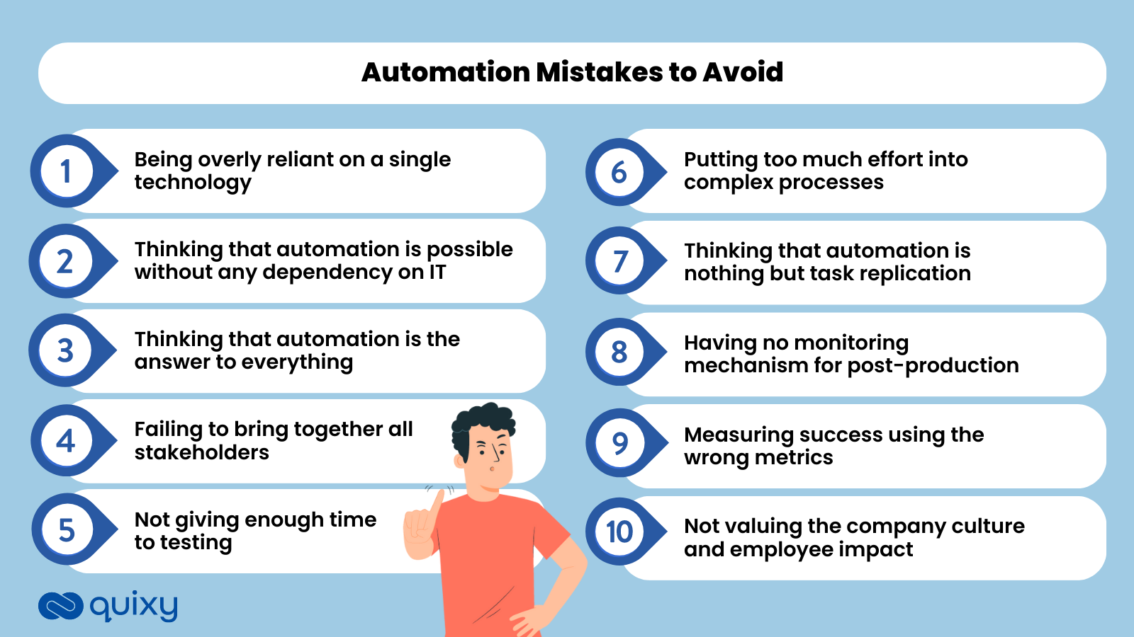 Automation mistakes to avoid courtesy of quixy