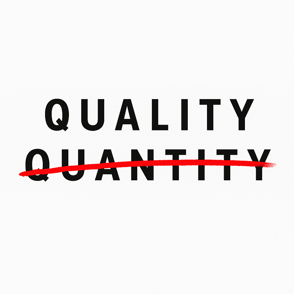 Image showing quality over quantity