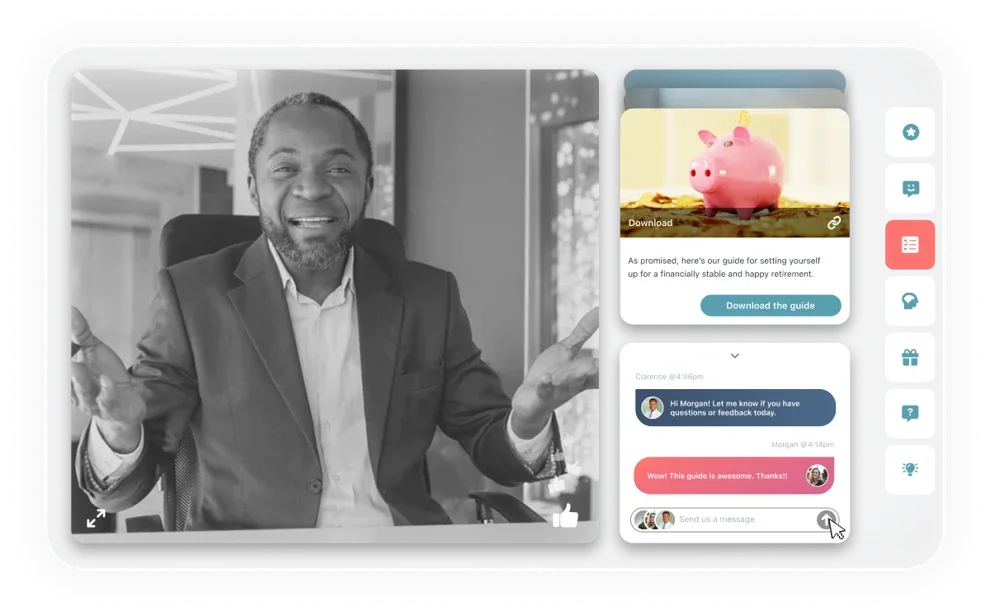 EverWebinar automated webinar interface showing scheduled evergreen session