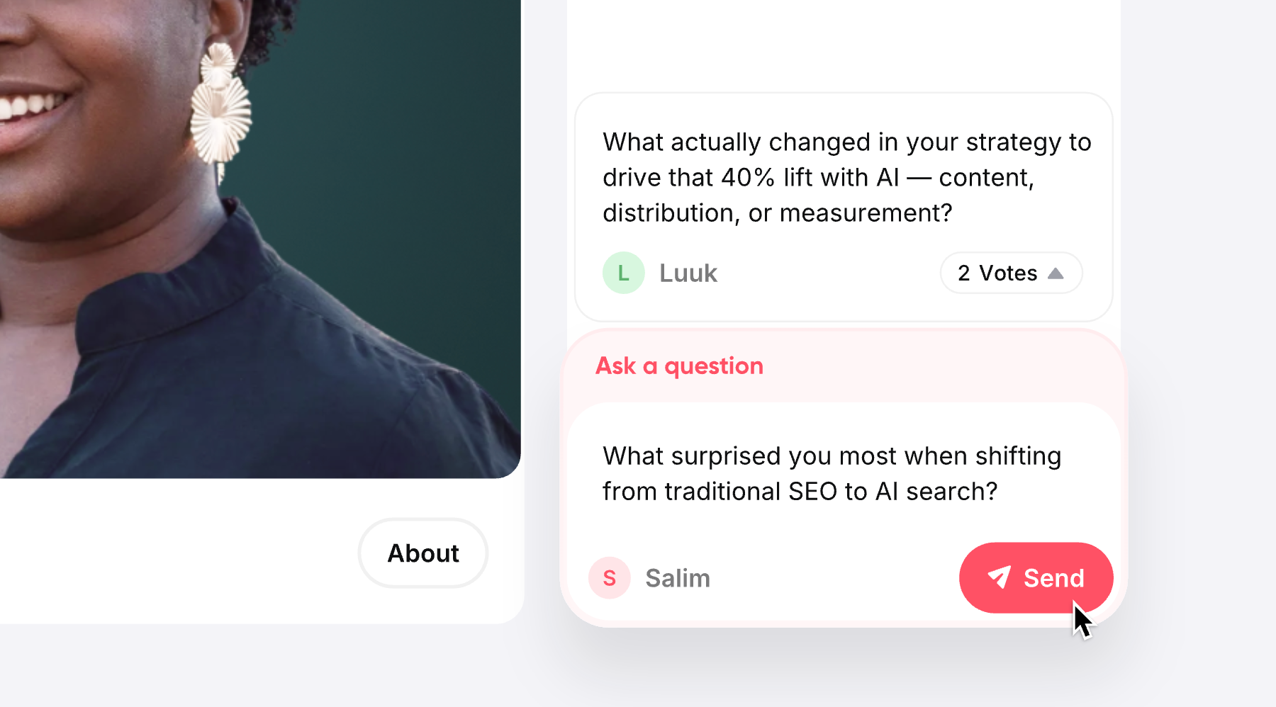 Screenshot from Contrast's Q&A