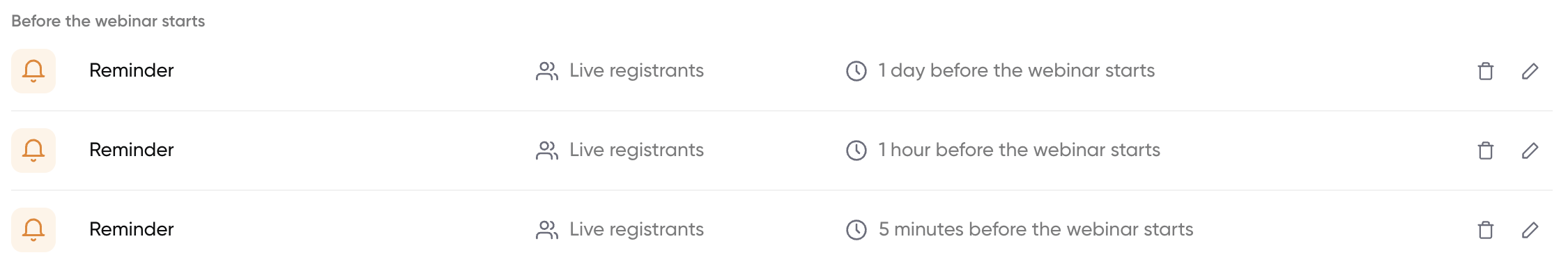 Screenshot from the reminder emails' sequence on Contrast